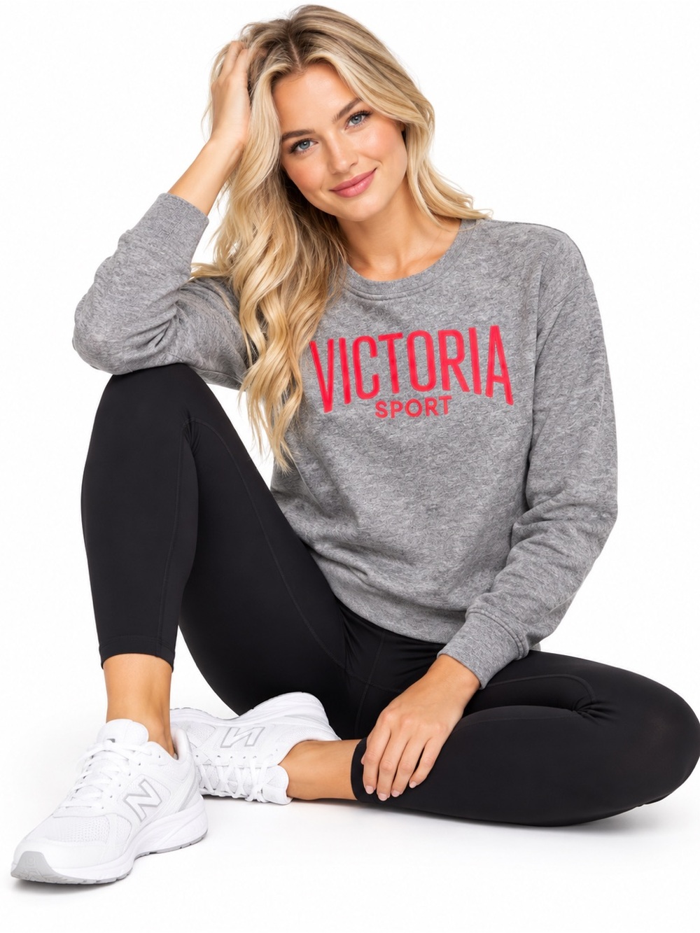 Victoria Sport Gray Fleece Crewneck Sweatshirt